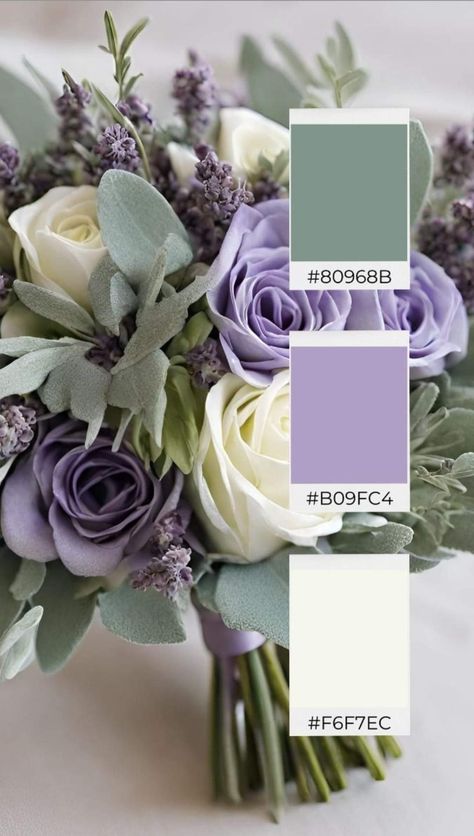 Lavender Wedding Colors, Sage Color Palette, Sage And Lavender, Cosy Lounge, Purple Wedding Theme, Sage Wedding, Lilac Wedding, Lavender Sage, Sage Green Wedding