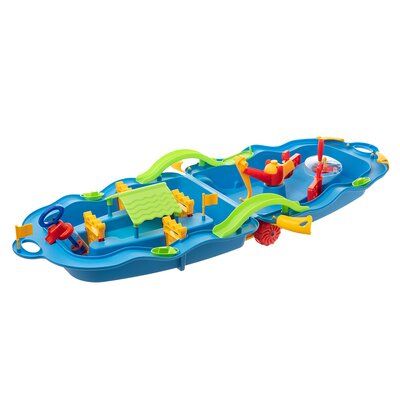 Starplay Folding Water Fun Trolley Play Set Sand & Water Table | Wayfair Toddler Water Table, Sandbox Cover, Water Play For Kids, House Boats, Water Tables, Sand And Water Table, Water Table, Fishing Hook, Kids Area