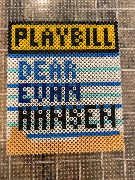 Perler Bead Patterns Music, Broadway Perler Beads, Perler Bead Band Logos, Dj Perler Bead Patterns, Broadway Cross Stitch Pattern, Pearl Beads Pattern, Evan Hansen, Dear Evan Hansen, Iron Beads