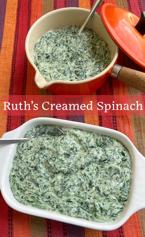 Ruth’s Chris Creamed Spinach, Ruth Chris Creamed Spinach, Easy Creamed Spinach, Creamed Spinach Recipe Easy, Easy Spinach Recipes, Cream Spinach, 2024 Holidays, Vegetable Cooking, Creamed Spinach Recipe