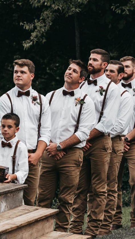 Country Groomsmen Attire, Groomsmen Attire Suspenders, Fall Groomsmen Attire, Casual Groomsmen Attire, Country Groomsmen, Fall Groomsmen, Country Wedding Groomsmen, Country Wedding Attire, Rustic Groomsmen Attire