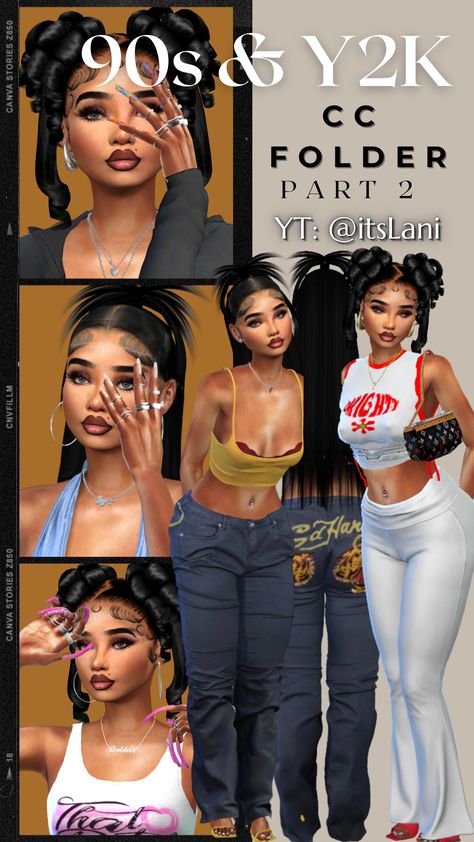 Sims 4 90s, Sims 4 Piercings, Sims 4 Tsr, Sims 4 Black Hair, The Sims 4 Skin, Sims 4 Cc Kids Clothing, Play Sims 4, Free Sims 4, The Sims 4 Packs