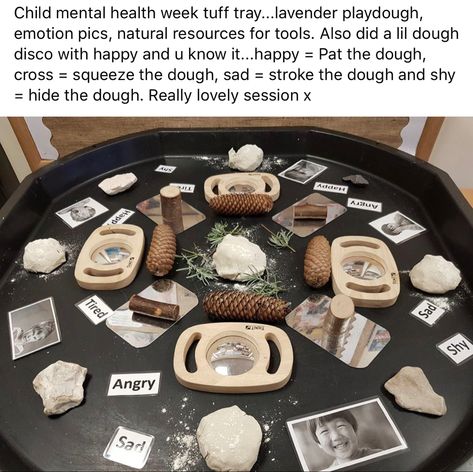 Good To Be Me Eyfs, Feelings Tuff Tray Ideas, Mental Health Activities Eyfs, Marvellous Me Eyfs Activities, Eyfs Mental Health Activity, Mental Health Week Eyfs, Pyjama Week Activities, Emotions Tuff Tray, Emotions Eyfs Activities