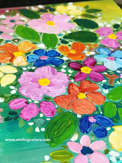 Beta Club, How To Paint Flowers, Fence Painting, Tiny Canvas, Easy Flowers, Easy Flower Painting, Paint Flowers, Amazing Crafts, Paint Inspiration