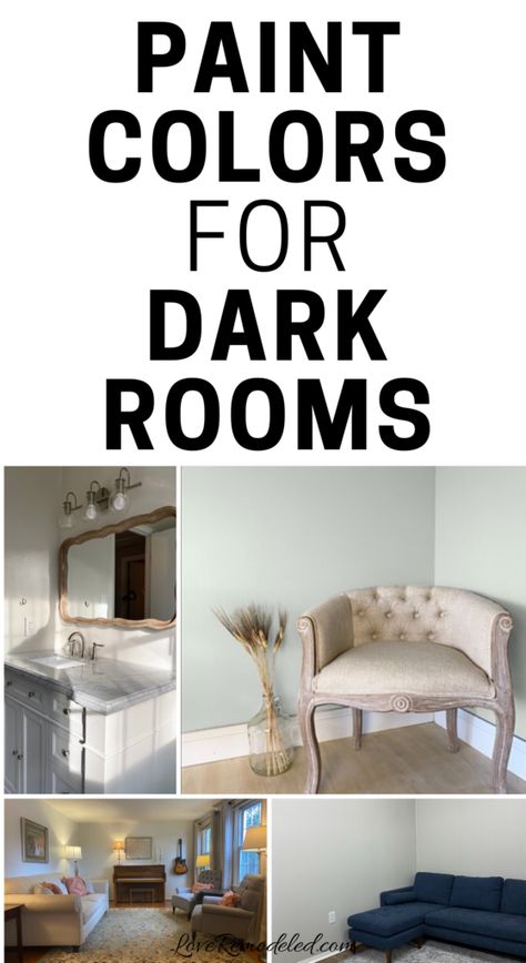 Paint Colors For Studio Apartment, Small Dark Room Paint Colors, Best Paint Color To Brighten A Dark Room, Paint Colors Dark Room, Living Room Paint Color Ideas To Brighten, Bedroom Paint Colors For Dark Rooms, Bedroom Ideas For Dark Rooms, Choosing Interior Paint Colors, Colors To Lighten Up A Dark Room