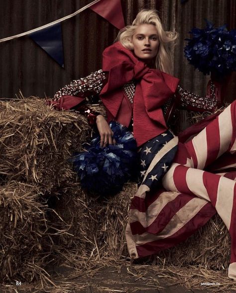 "Star Spangled Glamour" How to Spend It Magazine 2016 All American Fashion, It Magazine, Independance Day, Photography Editorial, Country Fashion, American Flag Print, Kill Bill, Americana Fashion, Star Spangled