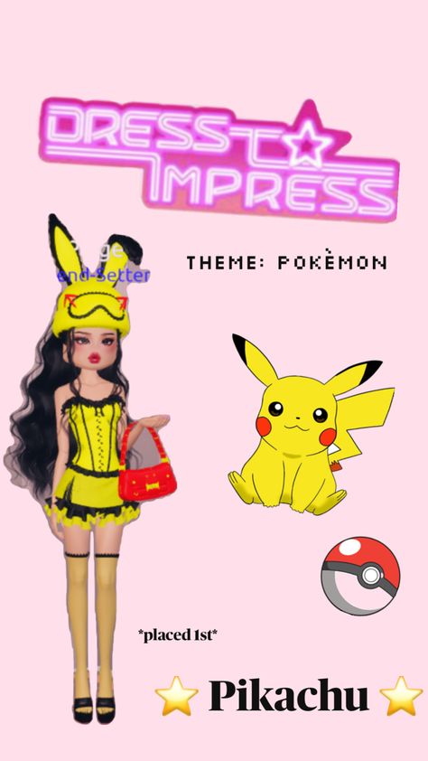 Pikachu inspired ✨✨ Dress To Impress, Pikachu, Pokemon, Pokémon