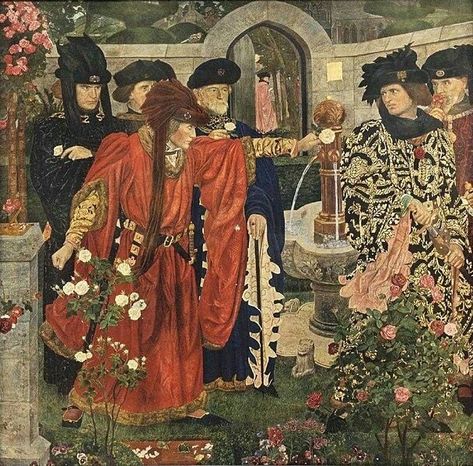 Raphaelite Art, Tudor Dynasty, Temple Gardens, Red And White Roses, Wars Of The Roses, Richard Iii, San Michele, English History, Pre Raphaelite