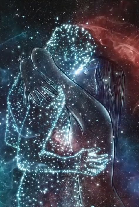 Twin Flames Connection, Twin Flame Aesthetic Wallpaper, Two Souls Connecting Art Love, Twin Flame Art Couple, Twinflames Art, Twin Flames Aesthetic, Soul Lovers Art, Spiritual Love Art, Soul Connection Art