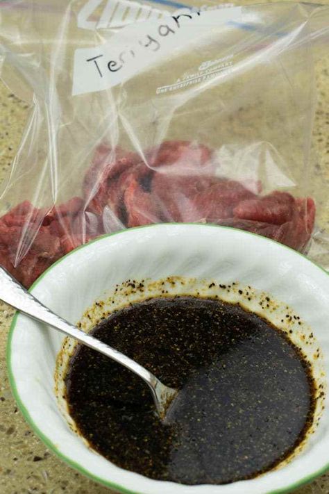 Teriyaki Beef Jerky Marinade Recipe, Beef Jerky Recipe Oven, Homemade Teriyaki Beef Jerky, Teriyaki Beef Jerky Recipe, Beef Jerky Marinade, Jerky Marinade Recipes, Honey Garlic Beef Jerky, Beef Jerky Marinade Food Dehydrator, Beef Jerky Jack Links