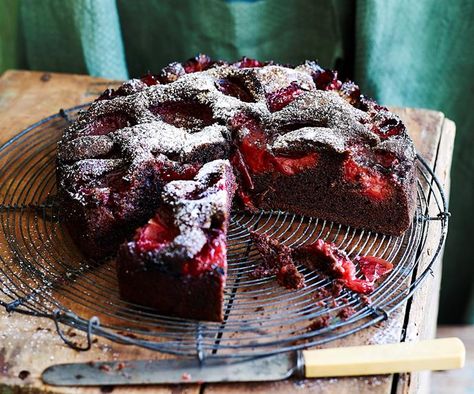 Plum Dessert, Plum Cakes, Plum Recipes, Springform Pan Cake, Yummy Desserts Easy, Cakes Slices, Plum Cake, Chocolate Cinnamon, Sauce Tomate