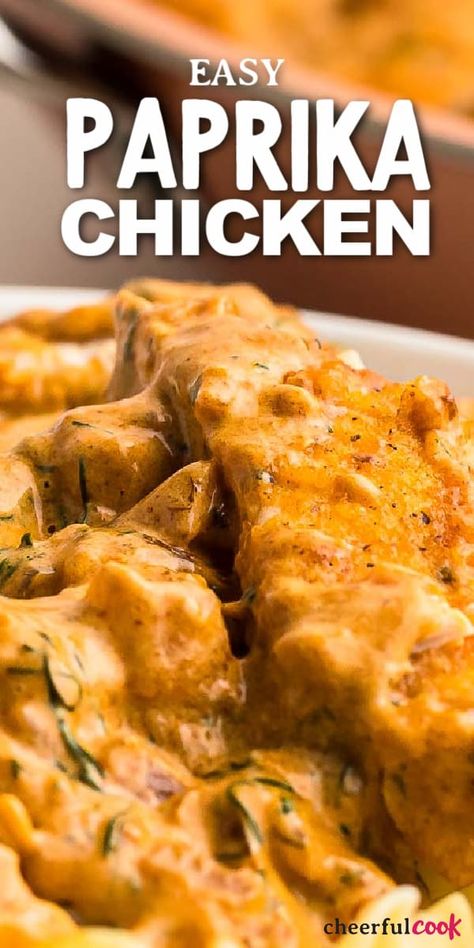 Easy Paprika Chicken, Sweet Paprika Chicken, Gluten Free Chicken Paprikash, Paprika Recipes Ideas, Garlic And Paprika Chicken, Chicken Paprika Recipe, A Spicy Perspective Recipes, Easy Chicken Paprikash Recipe, Sweet Paprika Recipes