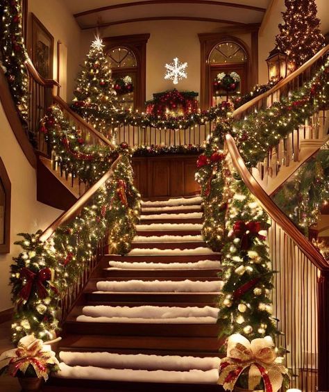 Hallmark Christmas Aesthetic, Christmas Mansion, Christmas House Decor, Rich Christmas, Hotel Christmas, Christmas Traditional, Christmas Dreaming, Cozy Christmas Decor, Christmas Collage