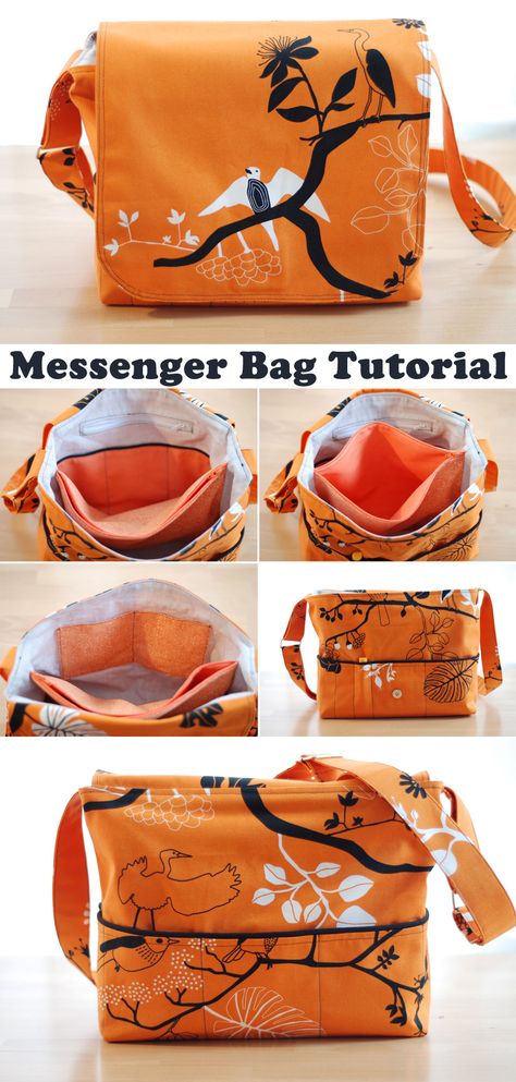 Crossbody Messenger Bag Pattern, Messenger Bag Sewing Pattern Free, Easy Bag To Sew, Free Messenger Bag Sewing Pattern, Diy Bag Pattern Free, Multi Pocket Bag Pattern, Messenger Bag Pattern Free, Sewing Bags Patterns Free, Diy Messenger Bag Pattern