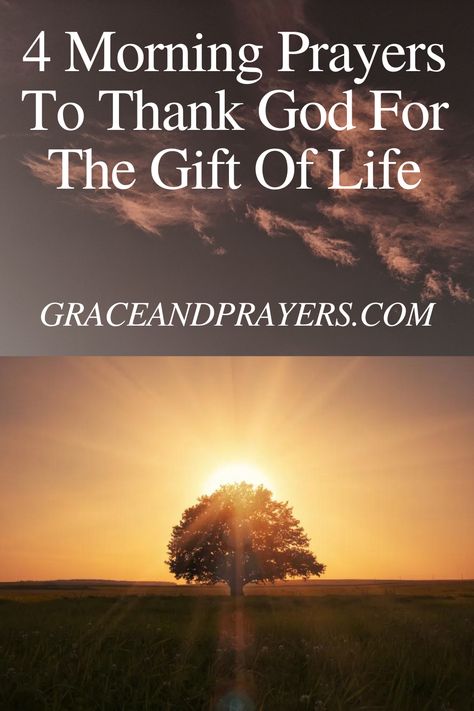 Want to give thanks to God for the gift of life? Need a morning prayer to start your day? We'll share 4 prayers to thank God for life in the morning. Morning Prayers To Start Your Day With Gratitude, Grateful Prayer Thank You God, Thank You Lord For Everything Gratitude, Daily Prayers Mornings Short, Prayers For Thanking God, Morning Gratitude Prayers, Thank You Prayer To God, A Prayer For You, Morning Prayers To Start Your Day Short