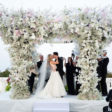 Event Designer - Lauren Grech on Instagram: "Same chuppah, two ways 🙌🏻 We always recommend repurposing your design at least twice throughout your wedding day. We find subtle ways to re-incorporate your event design such as with this white cherry blossom chuppah with hints of pink we used for the ceremony. We then kept the chuppah in place until the firework show which took place late into the night for a magical photo moment. Swipe to see all the photos, how do you think this turned out?! @llg White Cherry Blossom, Fireworks Show, Planner Design, Fireworks, Event Design, Cherry Blossom, Special Day, Wedding Reception, Blossom