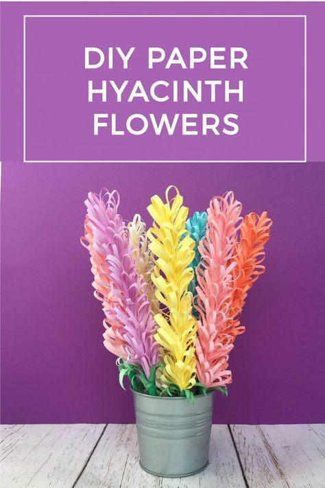 How to Make Paper Hyacinth Flowers Hyacinth Flowers, Diy Projects To Sell, Floral Tape, Paper Crafts Card, Paper Flowers Craft, Seasonal Crafts, Fall Decor Diy, Colored Paper, Cool Diy Projects