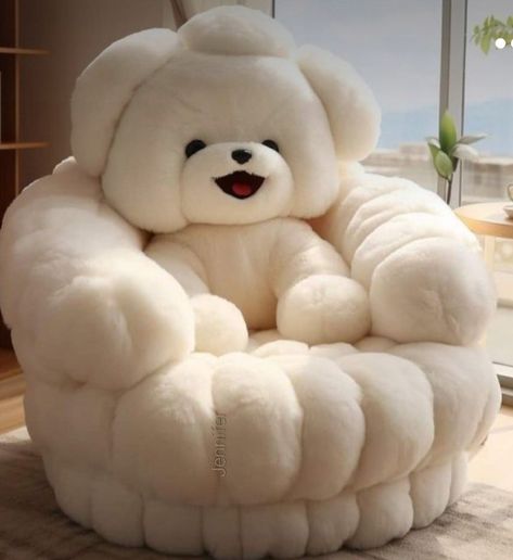 Teddy Chair, Teddy Bear Chair, Not Appreciated, Eclectic Style Decor, Bear Chair, Aesthetic Interior, Modern Bedroom Design, Cozy Decor, Happy Colors