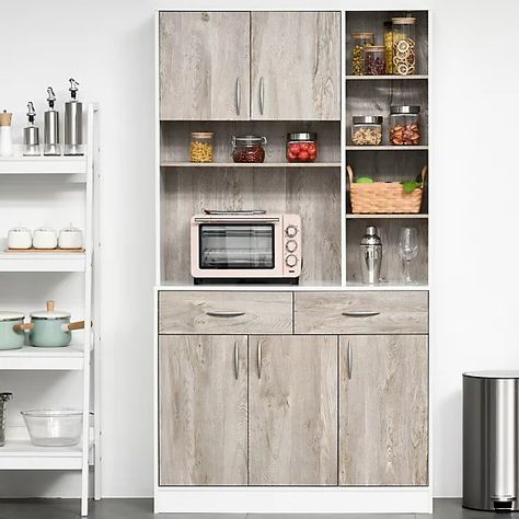 Cabinet Server, Small Kitchen Units, Small Kitchen Cabinet Design, Cabinets For Kitchen, Free Standing Kitchen Units, Organiser Cucina, Kitchen Storage Units, Small Kitchen Cabinets, Kitchen Cupboard Designs