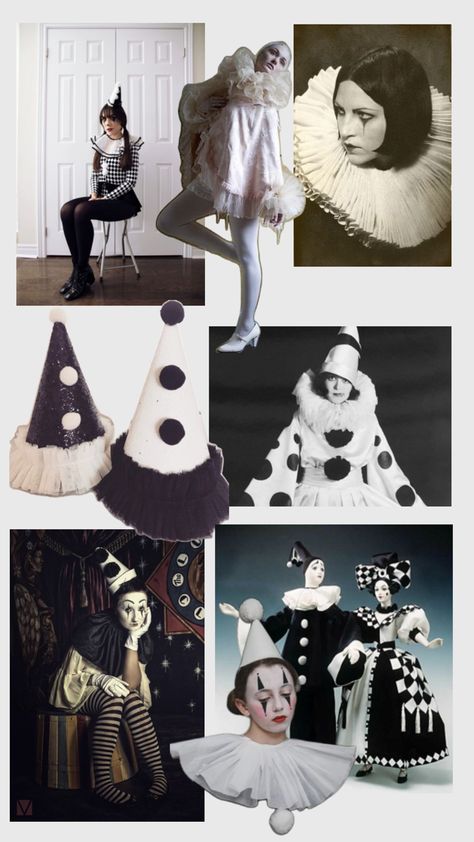 Black and white, couple costume, friends costume, retro halloween, retro clown costume Harlequin Costume, Halloween Costumes, Black And White, Halloween, White, Black