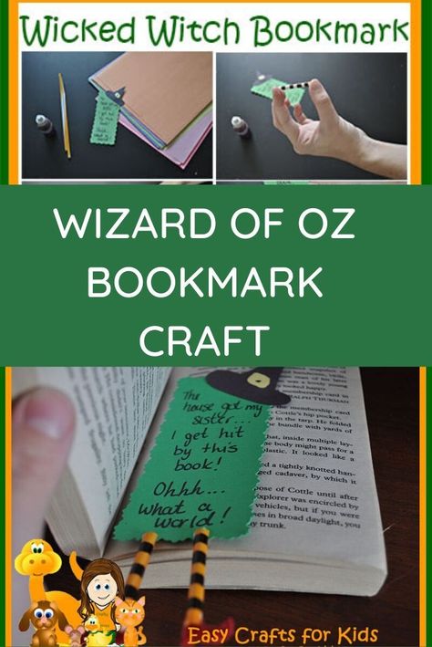 Wizard Of Oz Games Activities, Wizard Of Oz Bookmark, Wizard Of Oz Activities Classroom, Wizard Of Oz Activities For Kids, Wizard Of Oz Crafts Diy, Wizard Of Oz Crafts For Kids, Wizard Of Oz Activities, Wizard Of Oz Crafts, Bookmark Crafts For Kids