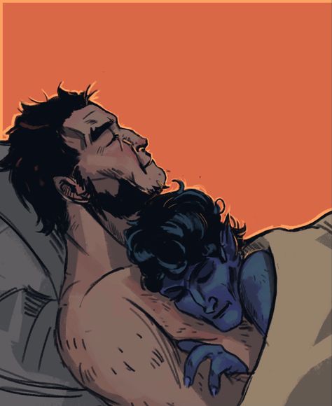 Night Crawler X Wolverine, Logurt Fanart, Kurt Wagner X Logan, Logurt Xmen, Kurt X Logan, Kurt Wagner Pfp, Kurt Wagner Icon, Nightcrawler And Wolverine, Nightcrawler X Wolverine