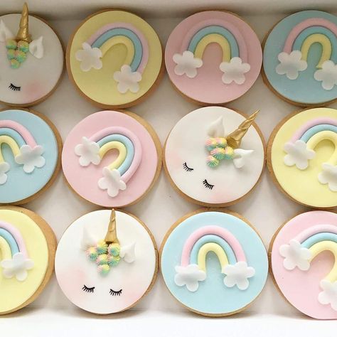 Unicorn Theme Dessert Table, Unicorn Themed Birthday Party Decoration, Pastel Dessert Table, Unicorn Dessert Table, Unicorn Desserts, Rainbow Treats, Rainbow First Birthday, Unicorn Themed Birthday Party