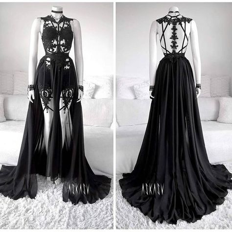 0 Gaun Abad Pertengahan, Fantasy Dresses, Fantasy Gowns, Fantasy Dress, Gothic Outfits, Fantasy Fashion, Edgy Outfits, Dark Fashion, Costume Design