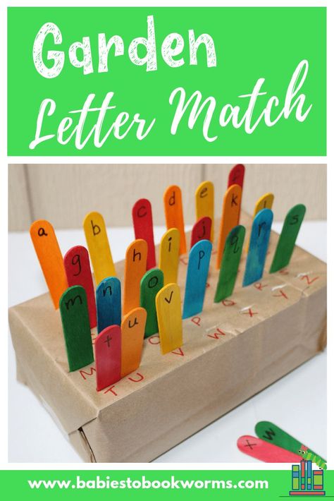 Practice matching upper and lower case letters with this fun garden letter matching game! #lettergame #lettermatching #letterrecognition #letterrecognitiongames #gardengames #springgames #springactivities #gardenactivities #letterrecognitionactivities #teachingletterrecognition Upper Case And Lower Case Activities, Matching Upper And Lower Case Letters, Learning Letters Activities, Gardening Activities For Kids, Letter Matching Game, Teaching Letter Recognition, Letter Recognition Games, Gardening Activities, Learn Letters