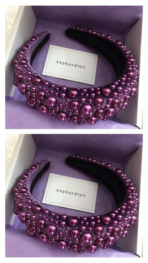 Beaded Tiara, Mermaid Crowns, Luxury Headbands, Headband Fascinator, Pretty Headbands, Purple Headbands, Handmade Mermaid, Sewing To Sell, Diy Bracelets Tutorials