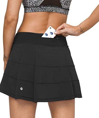 Lululemon Tennis Skirt, Tennis Skirt Black, Pace Rival Skirt, Street Skirt, Tall Skirt, Lululemon Pace Rival, Athletic Skirts, Pleats Skirt, Lululemon Skirt