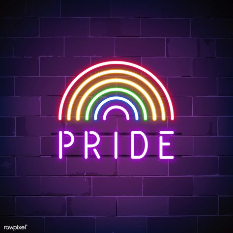 Rainbow pride neon sign vector | free image by rawpixel.com / NingZk V. Pride Room Aesthetic, Pride Month Wallpaper Aesthetic, Gay Pride Aesthetic, Lgbtqai+ Wallpaper, Lgbtqia Background, Pride Images, Pride Wallpapers Rainbow, Lgbtq Pride Background, Pride Aesthetic