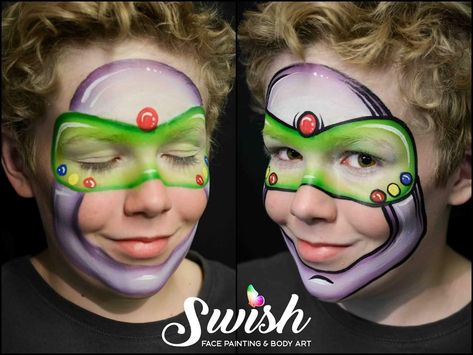 Buzz Lightyear Face Paint, Toy Story Face Paint, Buzz Lightyear Makeup, Disney Face Painting, Face Painting Halloween Kids, Lightyear Party, Halloween Makeup For Kids, Face Painting For Boys, Makeup Artistic