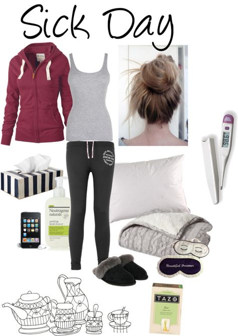 "Sick Day" by deceptive-romantic on Polyvore    this is what I wish my sick day looked like!!! Sick Day Outfit, Sick Day Essentials, Sixth Grade Science, At Home Outfits, Sick Day, Lounge Outfit, Cute Lazy Outfits, Clothes And Shoes, A Bug