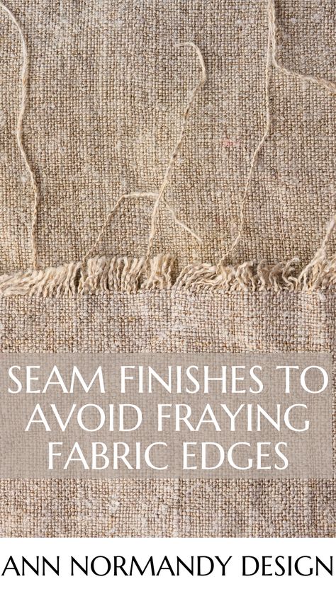 Image: close up of frayed linen edge. Fabric Edge Finishing, Seam Finishes, Fraying Fabric, Couture Techniques, Raw Fabric, Pants Sewing, Pants Sewing Pattern, Slow Stitching, Pattern Drafting