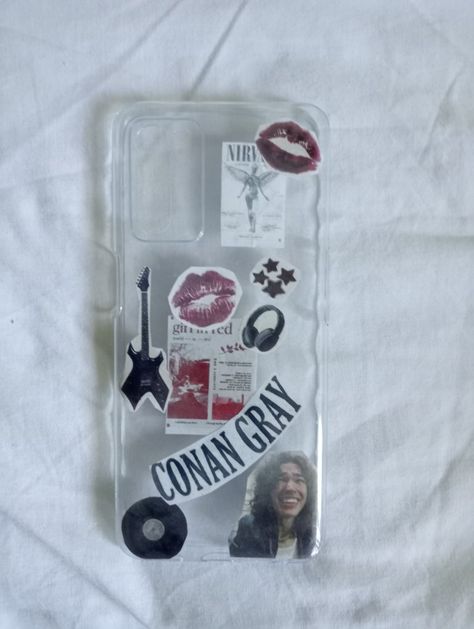 Conan Gray Gift Ideas, Conan Gray Phone Case, Downtown Girl Phone Case, Diy Clear Phone Case Ideas, Phone Case Sketch, Skz Phone Case, Girl Phone Cases, Kawaii Phone Case, Collage Phone Case