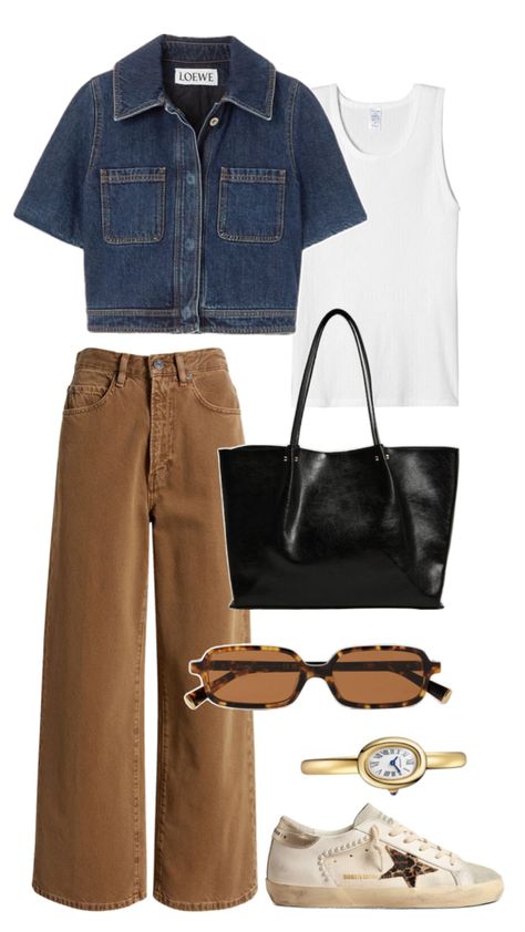 Jcrew Outfit Ideas, Lunch Casual Outfit, Anthropology Outfits, Outfits To Recreate, Denim Button Up Outfit, Outfits With Loafers Women Casual, Fall Farmers Market Outfit, Chic Everyday Outfits, Travel Outfit Fall