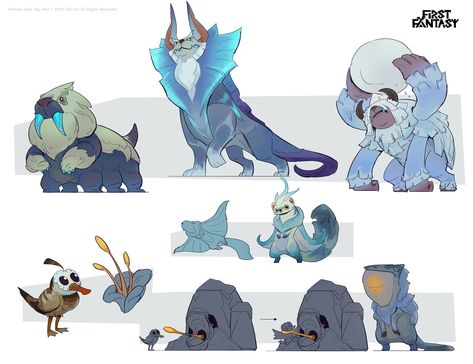 ArtStation - 2018-2019 IGG Project Design, wu shenyou Alien Character, Kaiju Art, Cute Fantasy Creatures, Fantasy Beasts, Alien Concept Art, Monster Concept Art, Fantasy Creatures Art, Cute Dragons, Mythical Creatures Art