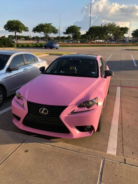 Pink Lexus, Car Aesthetics, Pink Cars, Princess Parking, Dream Cars Mercedes, Girly Car, Car Goals, Lexus Es, Fancy Cars