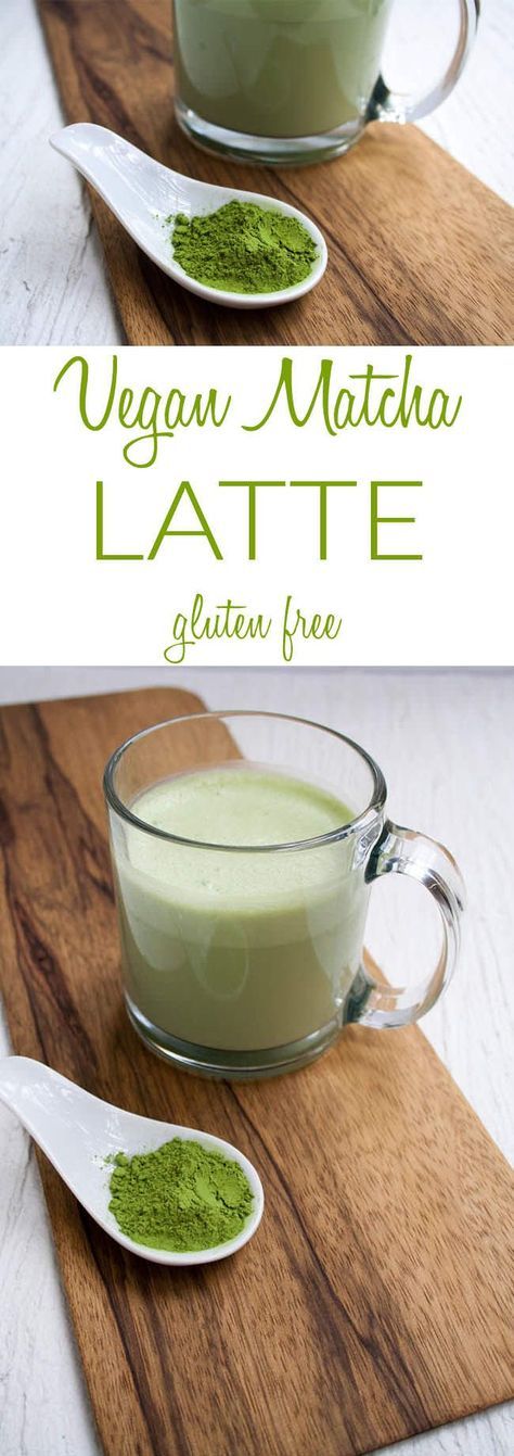 Vegan Matcha Latte (vegan, gluten free) - This healthy drink provides you with a focused sense of calm. Made with almond milk and coconut milk. Vegan Matcha Latte, Green Tea Latte Recipe, Matcha Latte Recipe, Tea Latte Recipe, Matcha Green Tea Latte, Matcha Drink, Iced Matcha Latte, Green Tea Latte, Tea Ideas