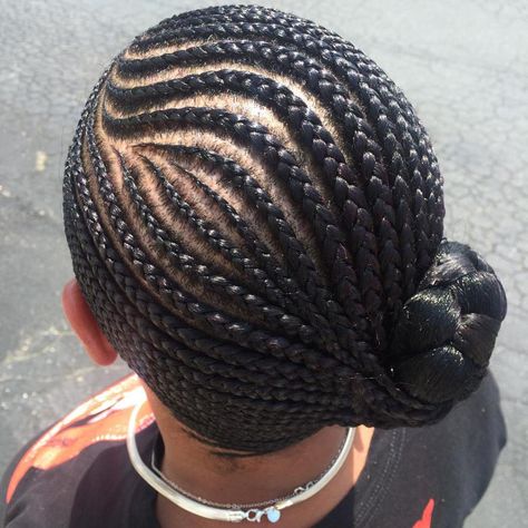 Asymmetrical Cornrows With Side Bun Nigerian Buns, African American Girl Hairstyles, Hair Cornrows, Cornrows Natural, Hairstyles School, New Natural Hairstyles, School 2021, Side Bun, Romantic Questions