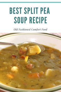 Best Split Pea Soup with Ham Split Pea Soup Ham Bone, Leftover Ham Recipes Soup, Best Split Pea Soup, Split Pea Ham Soup, Easy Split Pea Soup, Green Split Pea Soup, Split Pea Soup Crockpot, Split Pea Soup With Ham, Pea Soup With Ham