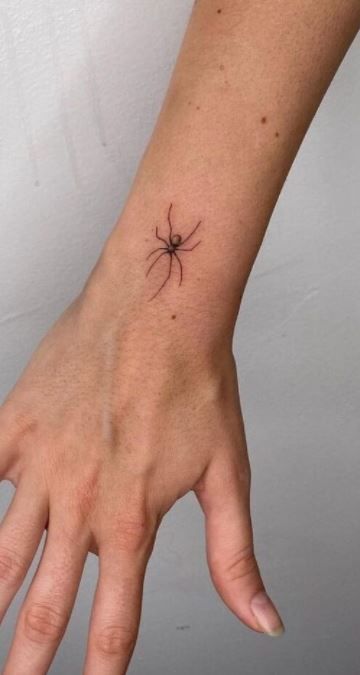 Cute Small Tattoos Wrist, Small Guy Tattoos, Halloween Small Tattoos, Cool Tiny Tattoos, Tattoo Ideas On Wrist, Cute Wrist Tattoos, Hot Tattoo Ideas, Tattoo Ideas Minimalist, Wrist Tattoos Words