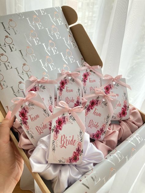 Bridal Shower Giveaways, Small Business Ideas Products, Butterflies Dress, Bride To Be Party, Wedding Welcome Gifts, Bridal Shower Decorations Diy, Diy Hair Scrunchies, Cool Kids Bedrooms, Pastel Theme