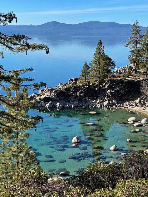 Lake Tahoe california photography Lake Tahoe Beaches, Lake Tahoe Aesthetic, Tahoe Aesthetic, Nevada Aesthetic, Bookstagram Content, Lake Tahoe Beach, University Of Nevada Reno, Lake Tahoe Summer, Landscapes To Paint