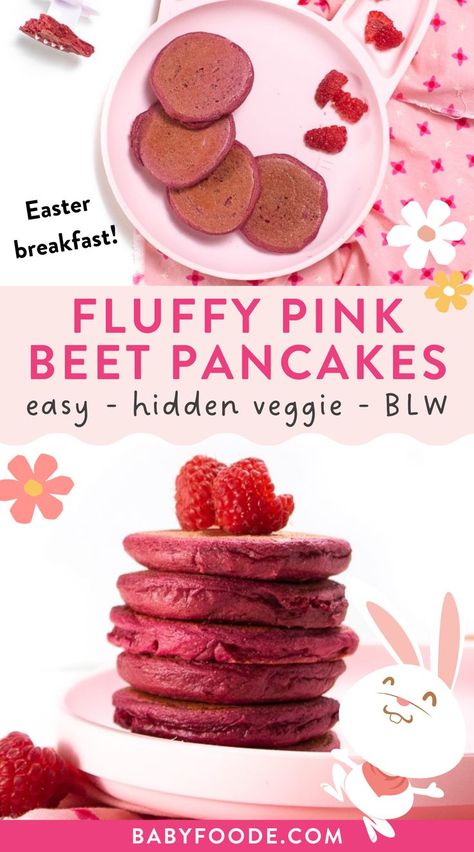 Pancakes With Filling, Pancakes With Veggies, Hidden Beet Recipes, Easy Kids Meals Picky Eaters, Beet Pancakes Baby, Hidden Veggie Pancakes, Veggie Pancakes For Kids, Kid Friendly Freezer Meals Picky Eaters, Beet Pancakes For Kids