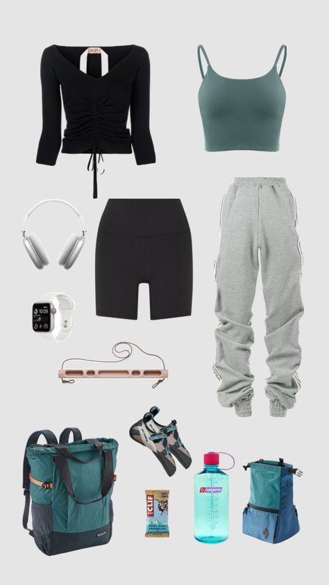 Cute Rock Climbing Outfit, Climbing Gym Outfit, Bouldering Outfit, Rock Climbing Outfit, Climbing Outfit Woman, Climbing Outfits, Climbing Gym, Hiking Outfit, Rock Climbing