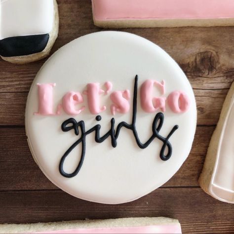 Shania Twain Bachelorette, Let’s Go Girls Bachelorette, Bach Cookies, Cookie Projector, Cowgirl Cookies, Bachelorette Cookies, Hand Painted Cookies, Cookie Decorations, Girl Trip