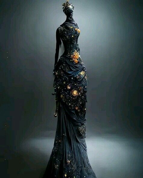 The Starry Night as a dress
@sonix.ai Fantasy Moon Dress, Kiribaku Genderbend, Night Themed Dress, Starry Night Theme Dress, Space Theme Dress, Space Gown, Ethereal Dress Aesthetic, Space Themed Dress, Space Textiles