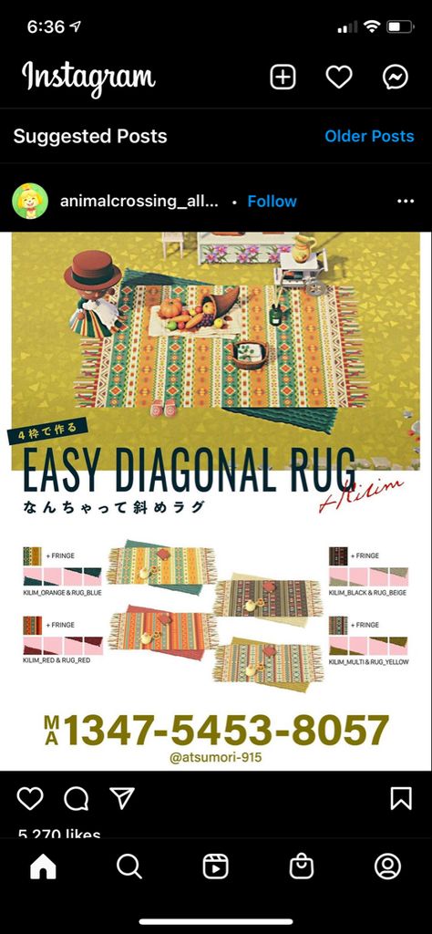 Rug Animal Crossing, Rug Pattern Animal Crossing, Rugs Animal Crossing Code, Hippy Acnh Codes, Acnh Desert Path, Rug Code Animal Crossing, Animal Crossing Rug Pattern, Acnh Boho Island, Acnh Rugs Codes